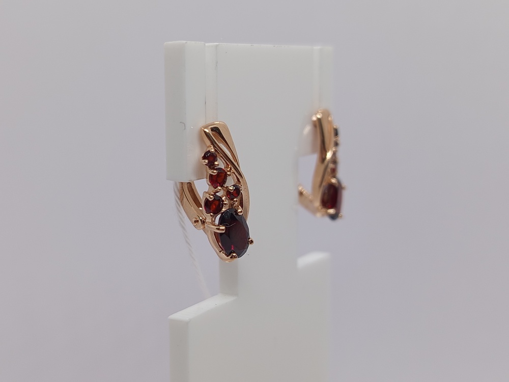 СКМИ585 СЕРЬГИ С КАМНЯМИ (Au 585)