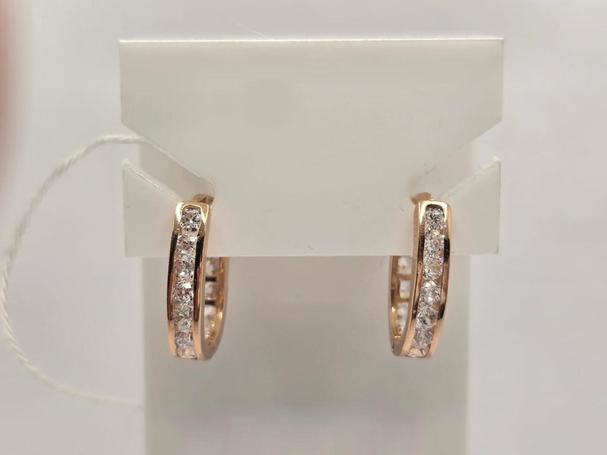 СКМИ585 СЕРЬГИ С КАМНЯМИ (Au 585)