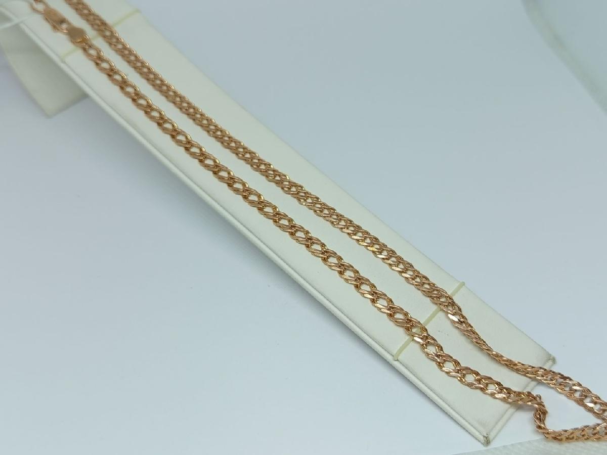 ЦЕПЬ ПОЛНОВЕСНАЯ Ромб двойной (Au 585)