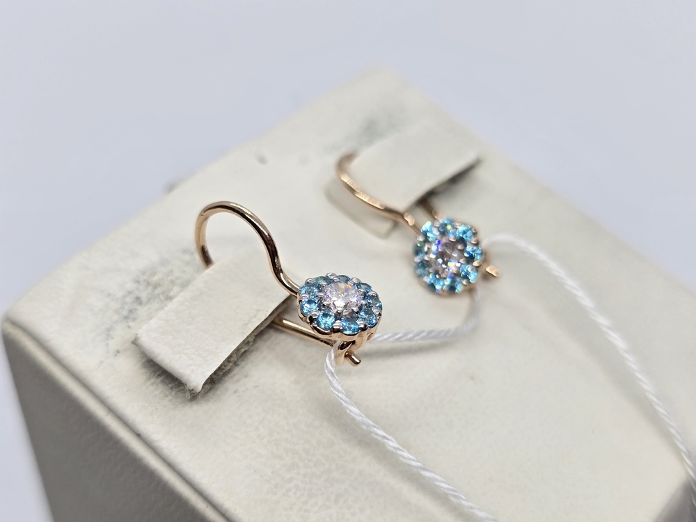 СЕРЬГИ С КАМНЯМИ (Au 585)