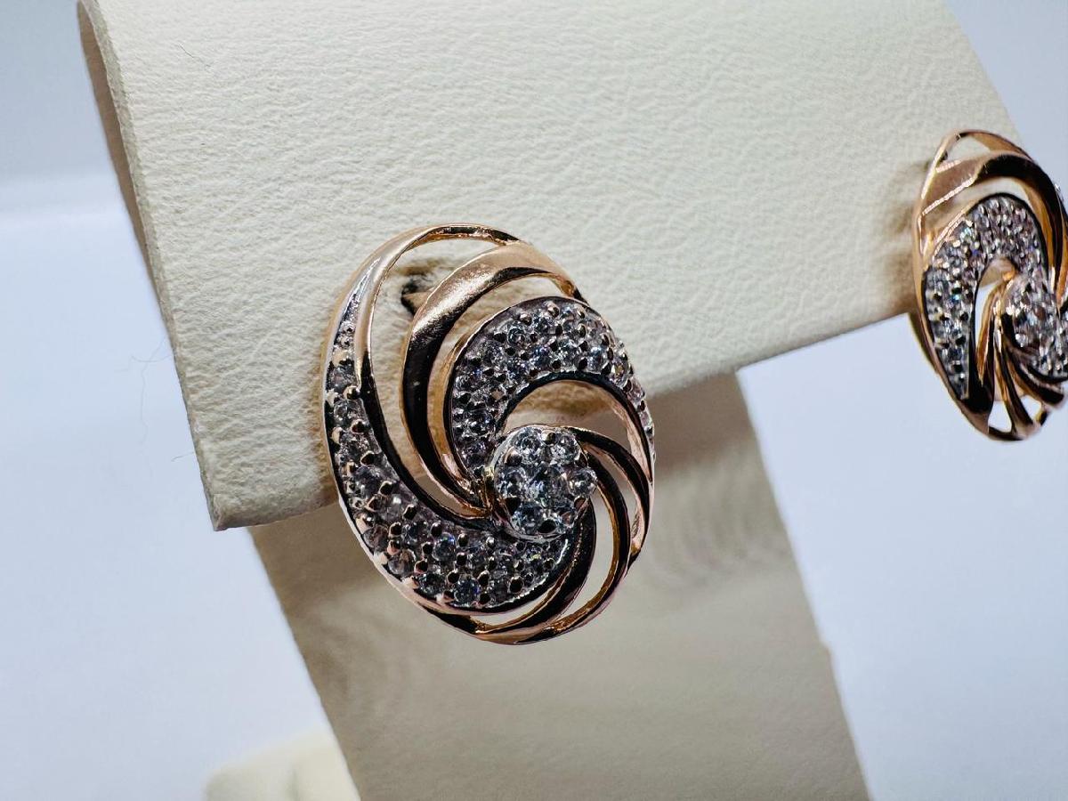 СКМИ585 СЕРЬГИ С КАМНЯМИ (Au 585)