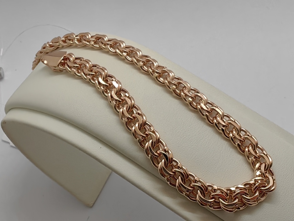 БРАСЛЕТ ПУСТОТЕЛЫЙ Бисмарк (Au 585)