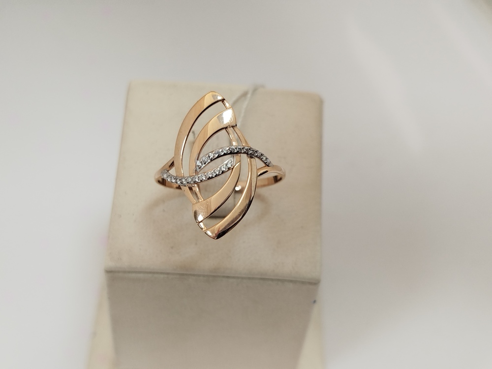 КОЛЬЦО С КАМНЯМИ (Au 585)