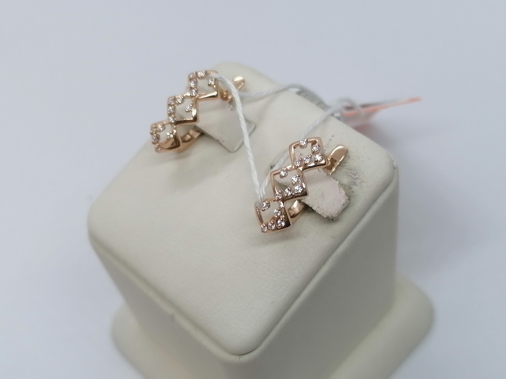 СКМИ585 СЕРЬГИ С КАМНЯМИ (Au 585)