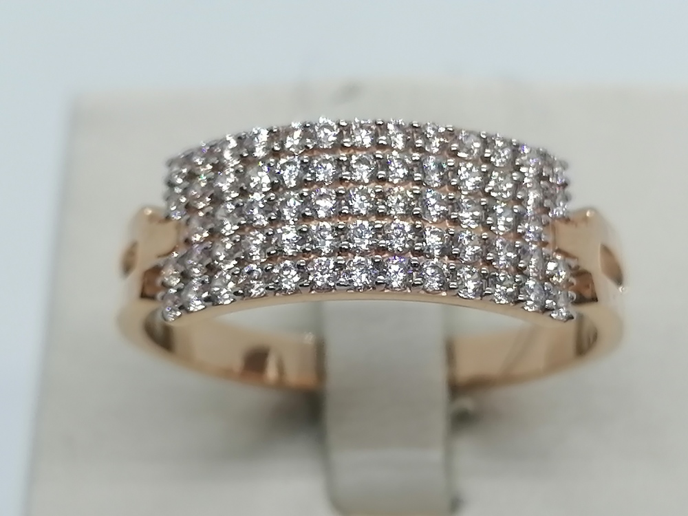 КОЛЬЦО С КАМНЯМИ (Au 585)