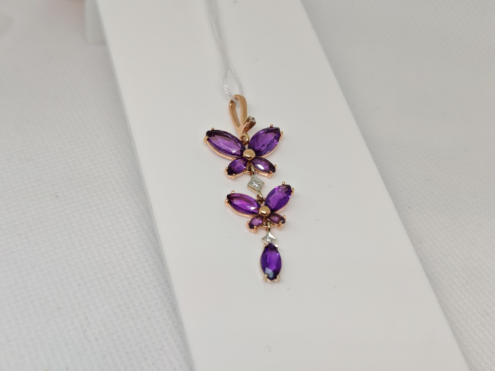 ПОДВЕСКА С КАМНЯМИ (Au 585)