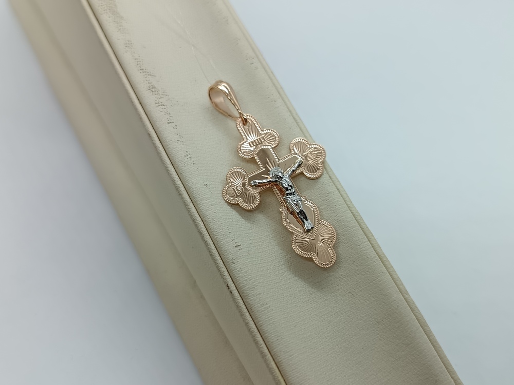 ПОДВЕСКА КРЕСТ без камня (Au 585)