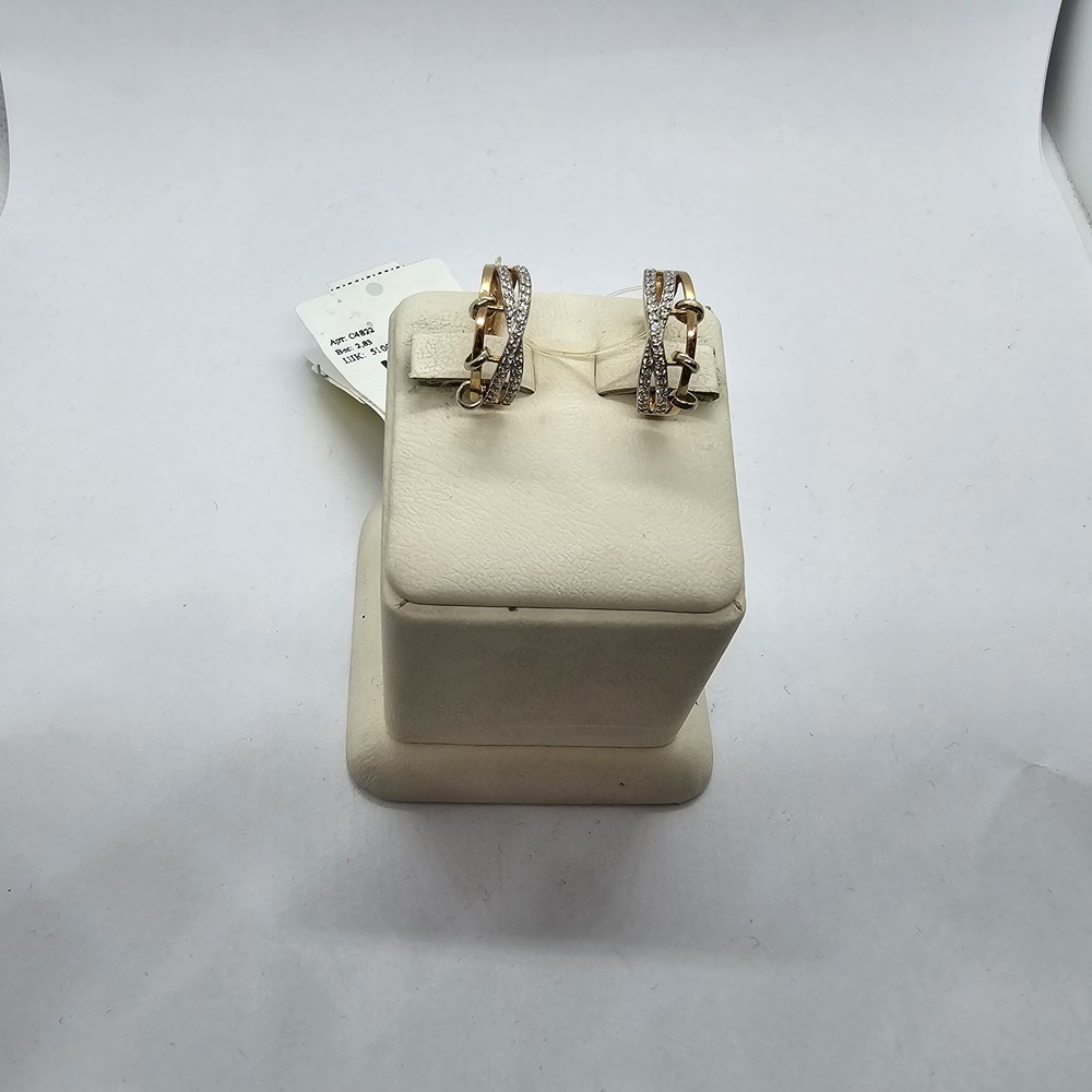 С4978 СЕРЬГИ С КАМНЯМИ (Au 585) С4978 СЕРЬГИ С КАМНЯМИ (Au 585)