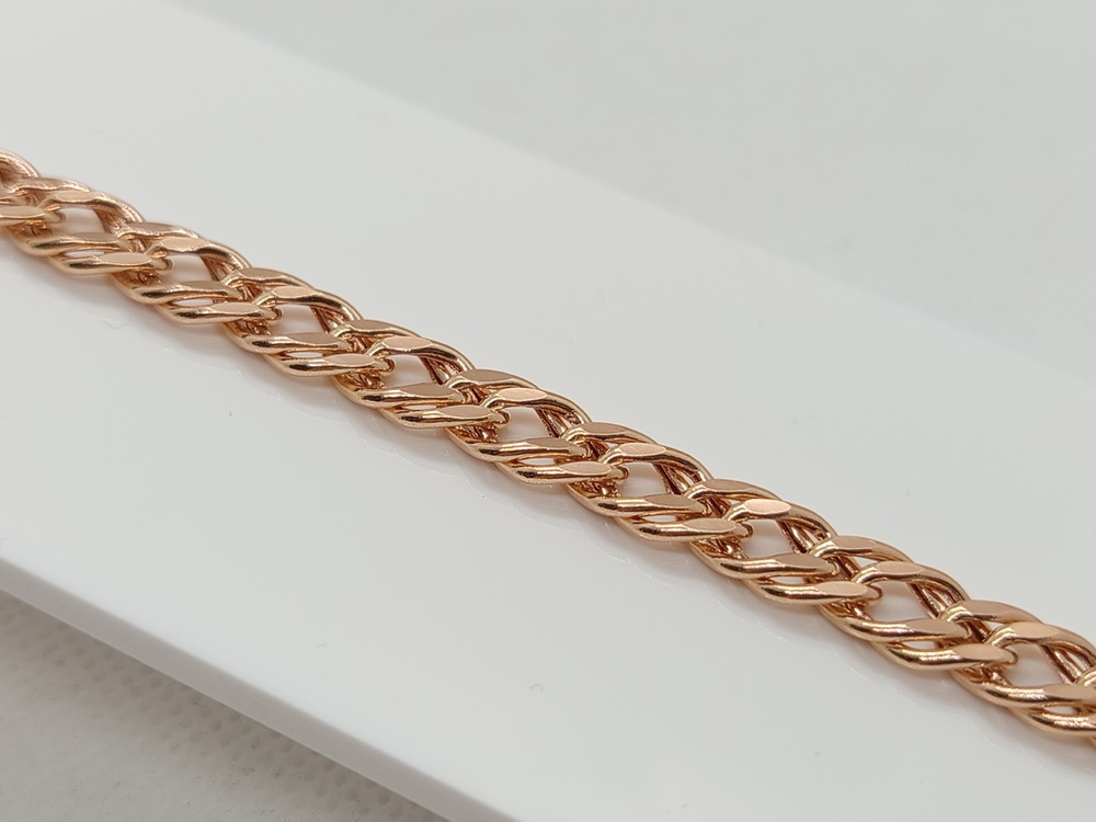 БРАСЛЕТ ПУСТОТЕЛЫЙ Ромб двойной (Au 585)