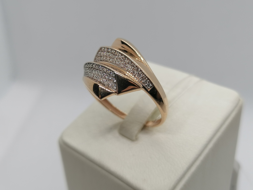 КОЛЬЦО С КАМНЯМИ (Au 585)