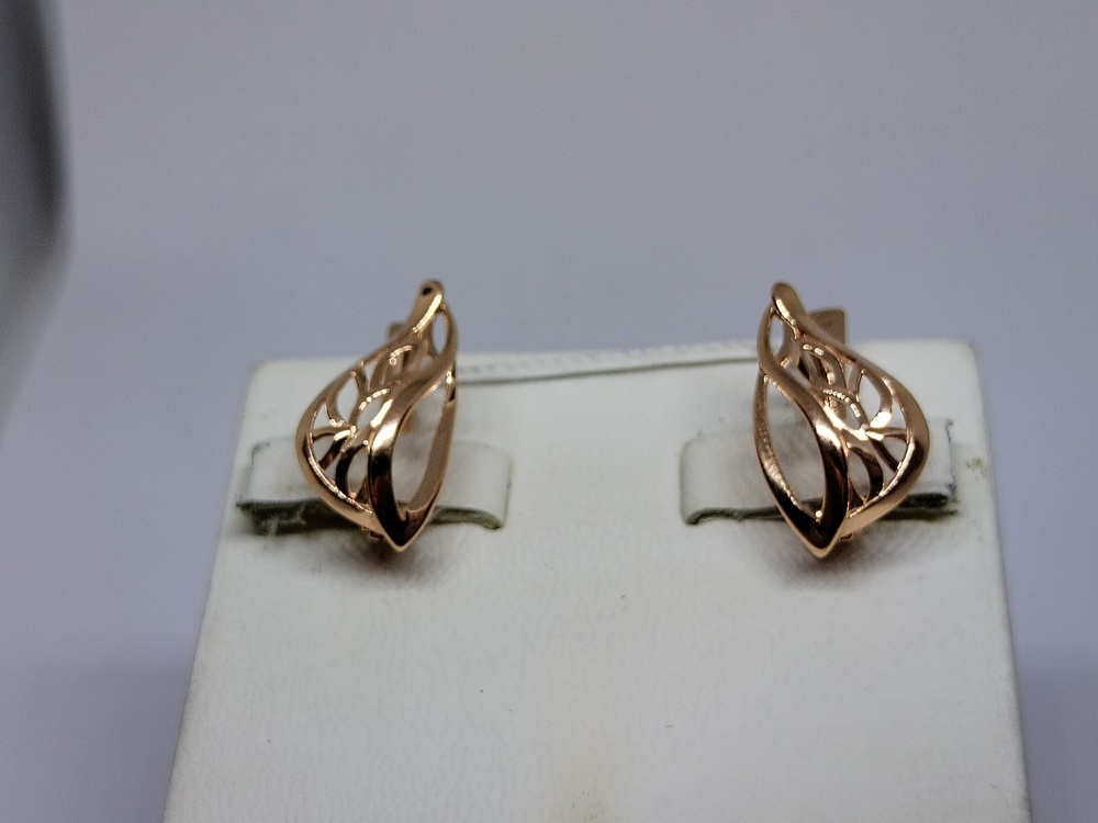 СЕРЬГИ БЕЗ КАМНЯ (Au 585)