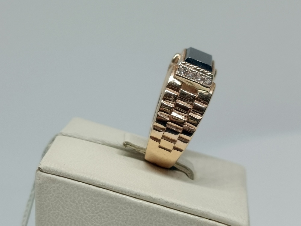 КМ-365_з КОЛЬЦО ПЕЧАТКА с камнями (Au 585) КМ-365_з КОЛЬЦО ПЕЧАТКА с камнями (Au 585)