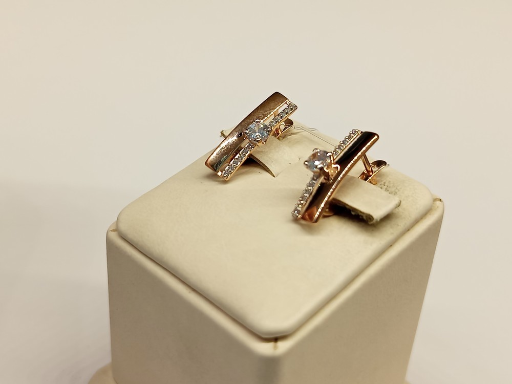 020272-1102 СЕРЬГИ С КАМНЯМИ (Au 585)