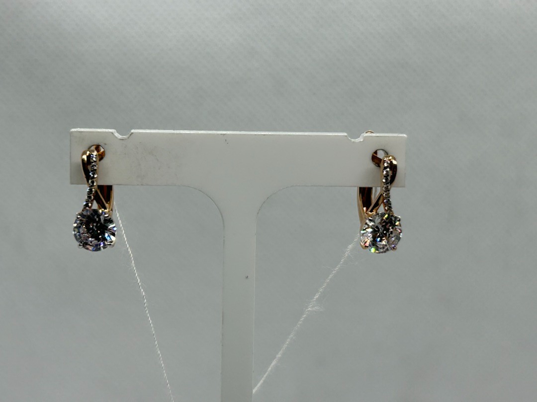 СКМИ585 СЕРЬГИ С КАМНЯМИ (Au 585)