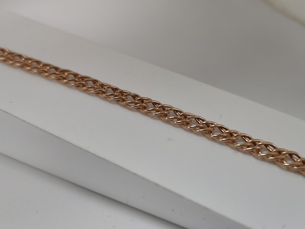 БРАСЛЕТ ПУСТОТЕЛЫЙ Ромб двойной (Au 585)