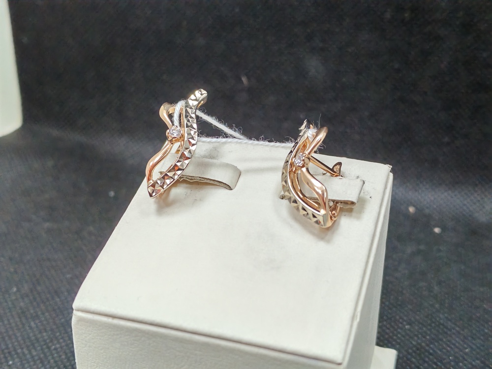 СЕРЬГИ С КАМНЕМ (Au 585)