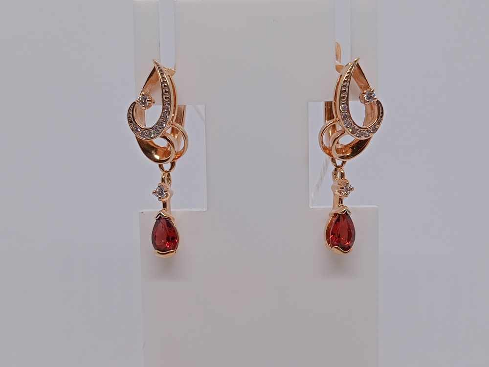 СЕРЬГИ С КАМНЯМИ (Au 585)