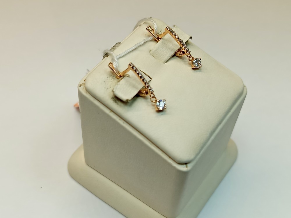 СКМИ585 СЕРЬГИ С КАМНЯМИ (Au 585)