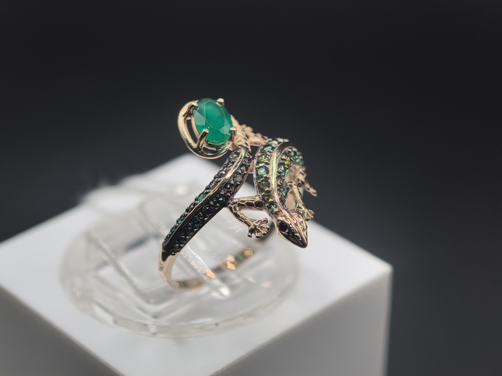 КОЛКМИ585 КОЛЬЦО С КАМНЯМИ (Au 585)