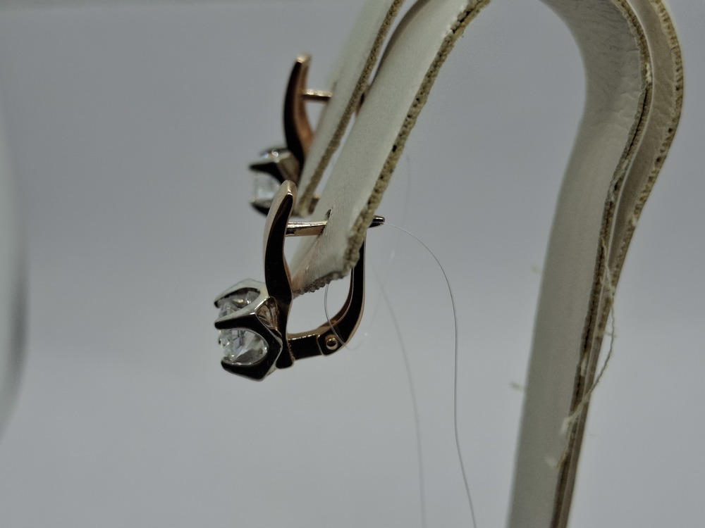 СЕРЬГИ С КАМНЕМ (Au 585)