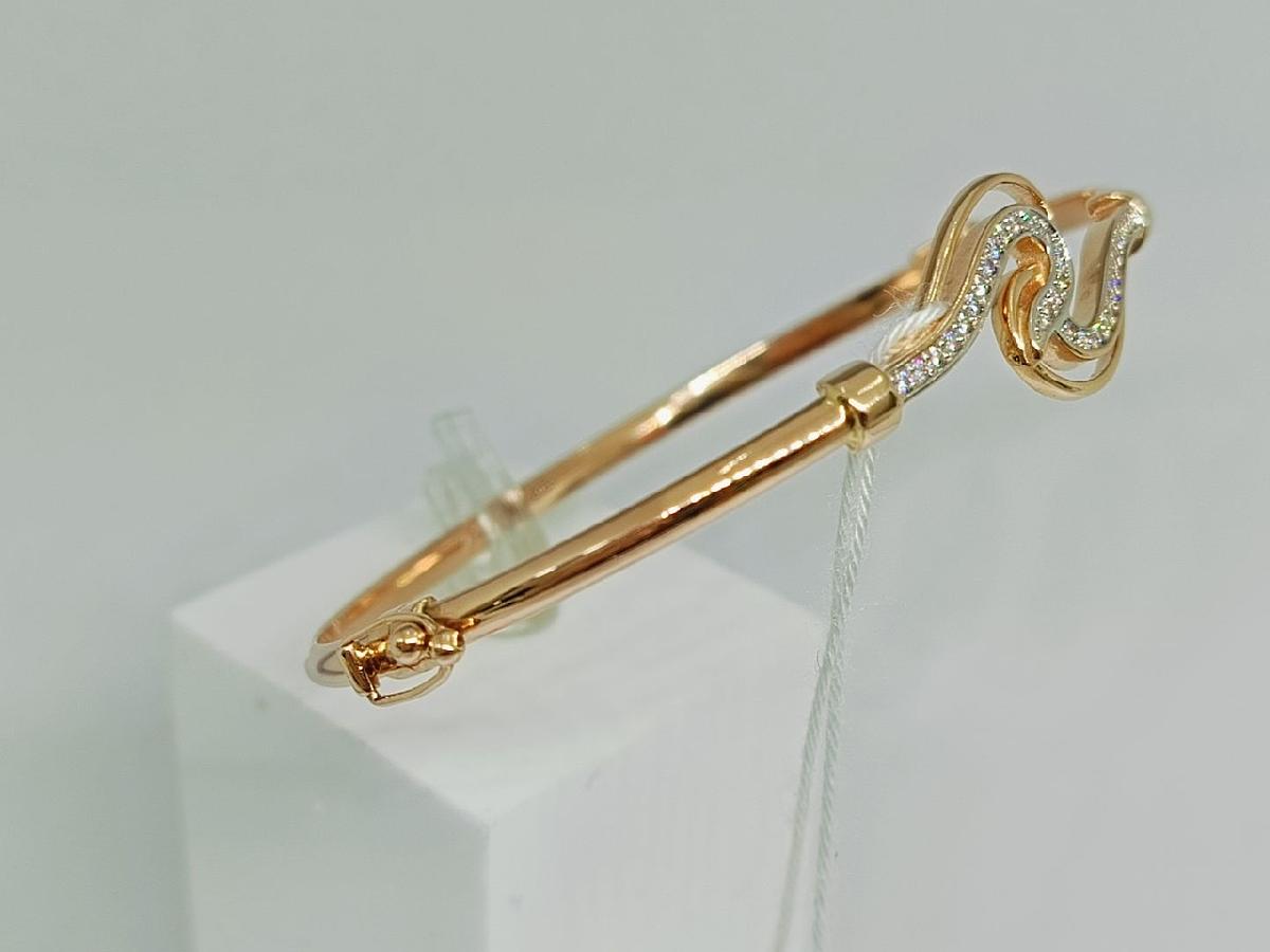 БРАСЛЕТ ЖЕСТКИЙ С КАМНЯМИ (Au 585)