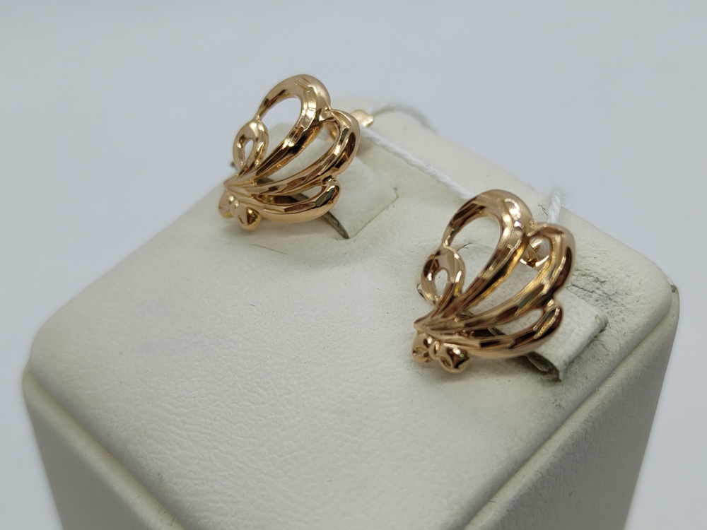 СЕРЬГИ БЕЗ КАМНЯ (Au 585)