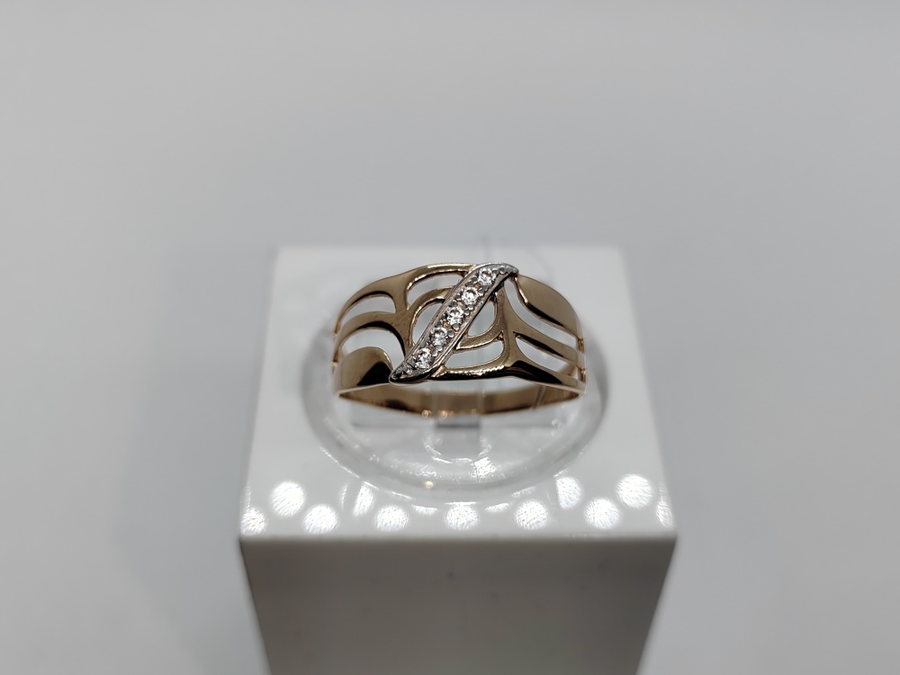 КОЛЬЦО С КАМНЯМИ (Au 585)