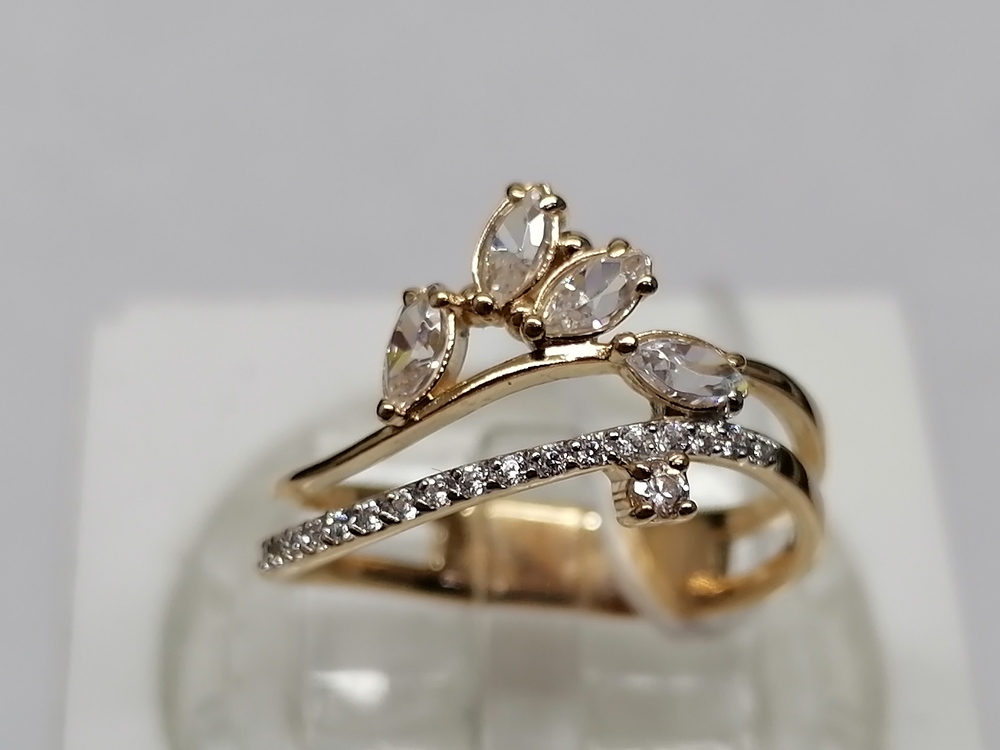 КОЛКМИ585 КОЛЬЦО С КАМНЯМИ (Au 585)