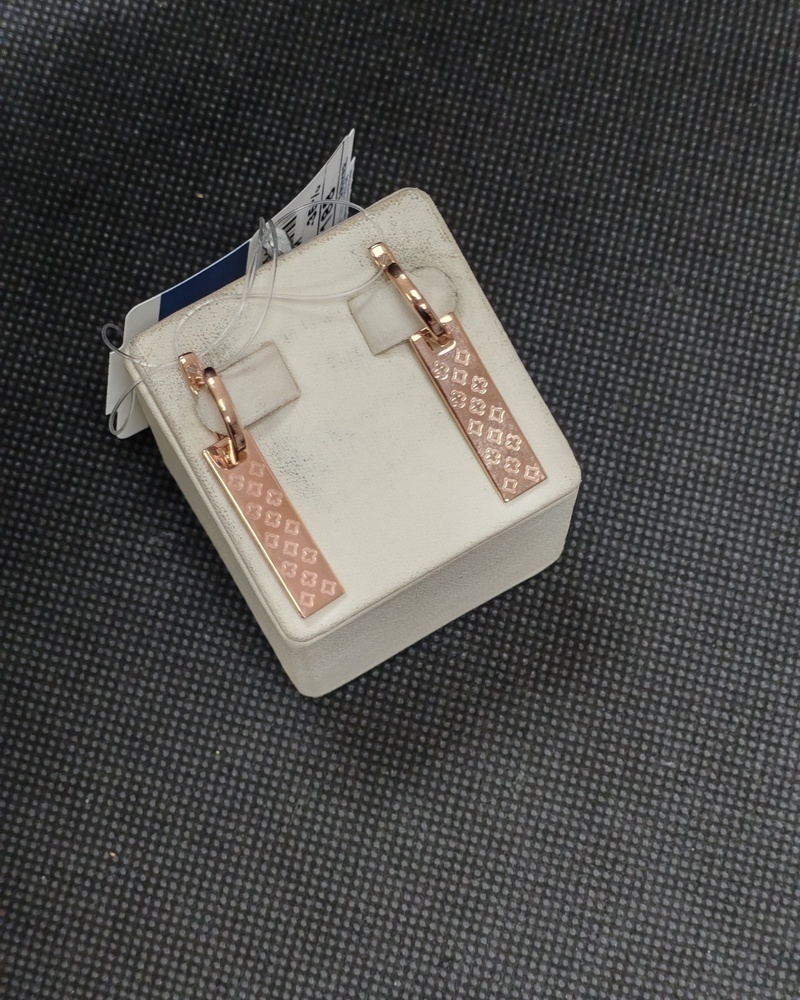 с4156 СЕРЬГИ БЕЗ КАМНЯ (Au 585)