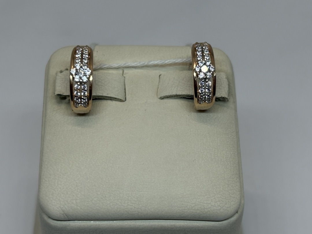 СКМИ585 СЕРЬГИ С КАМНЯМИ (Au 585)