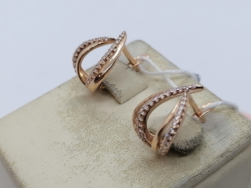 СКМИ585 СЕРЬГИ С КАМНЯМИ (Au 585)