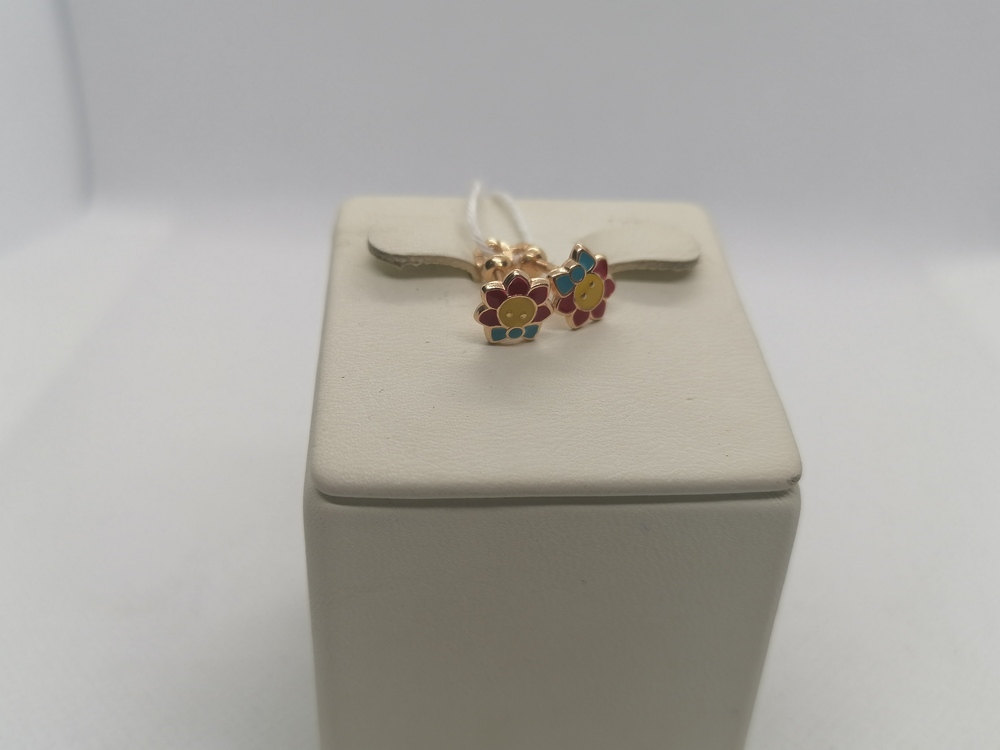 СКМИ585 СЕРЬГИ С КАМНЯМИ (Au 585)