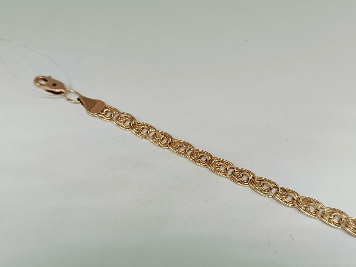 БРАСЛЕТ ПУСТОТЕЛЫЙ Нона-бисмарк (Au 585)