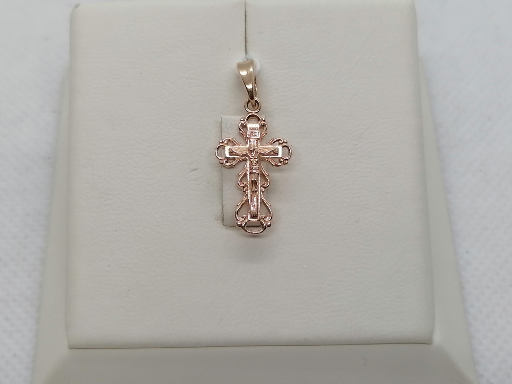 ПОДКБК585 ПОДВЕСКА КРЕСТ БЕЗ КАМНЯ (Au 585)