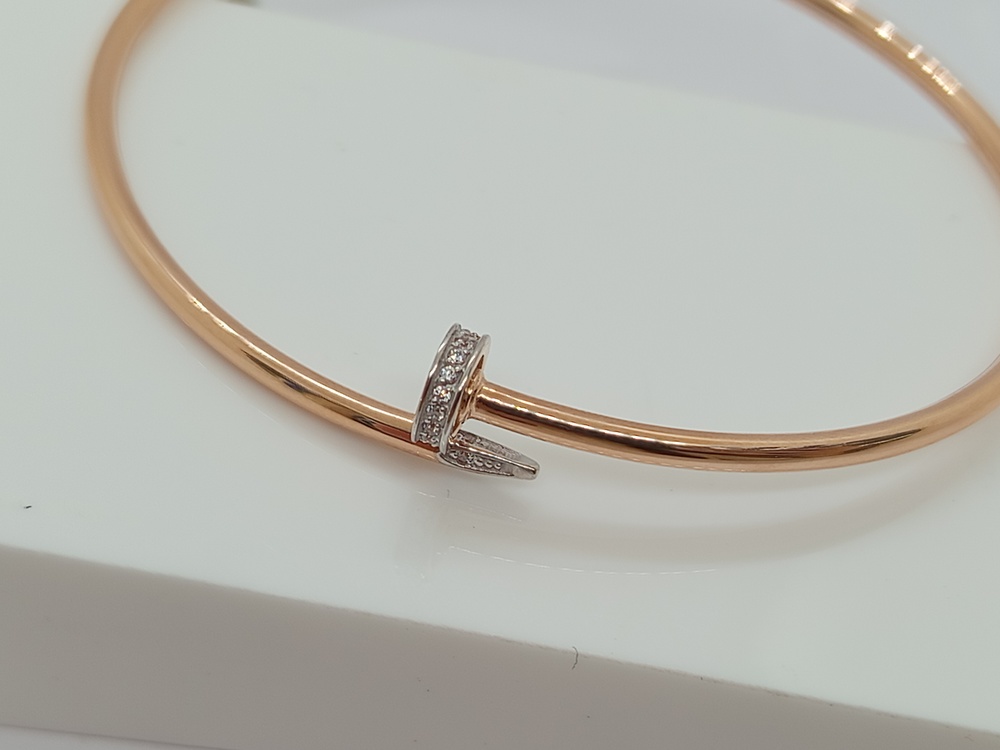 БРАСЛЕТ ЖЕСТКИЙ с камнями (Au 585)