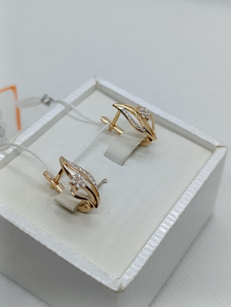 СКМИ585 СЕРЬГИ С КАМНЯМИ (Au 585)