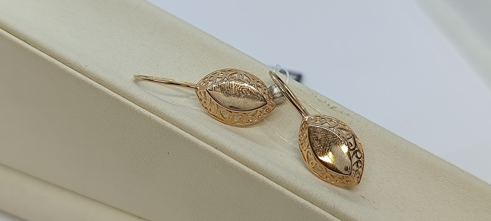 013992-1000 СЕРЬГИ С ПЕТЕЛЬКОЙ (Au 585)