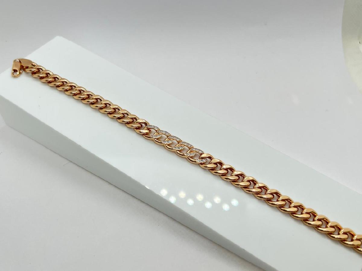 БРАСЛЕТ ФАНТАЗИЯ с камнями (Au 585)