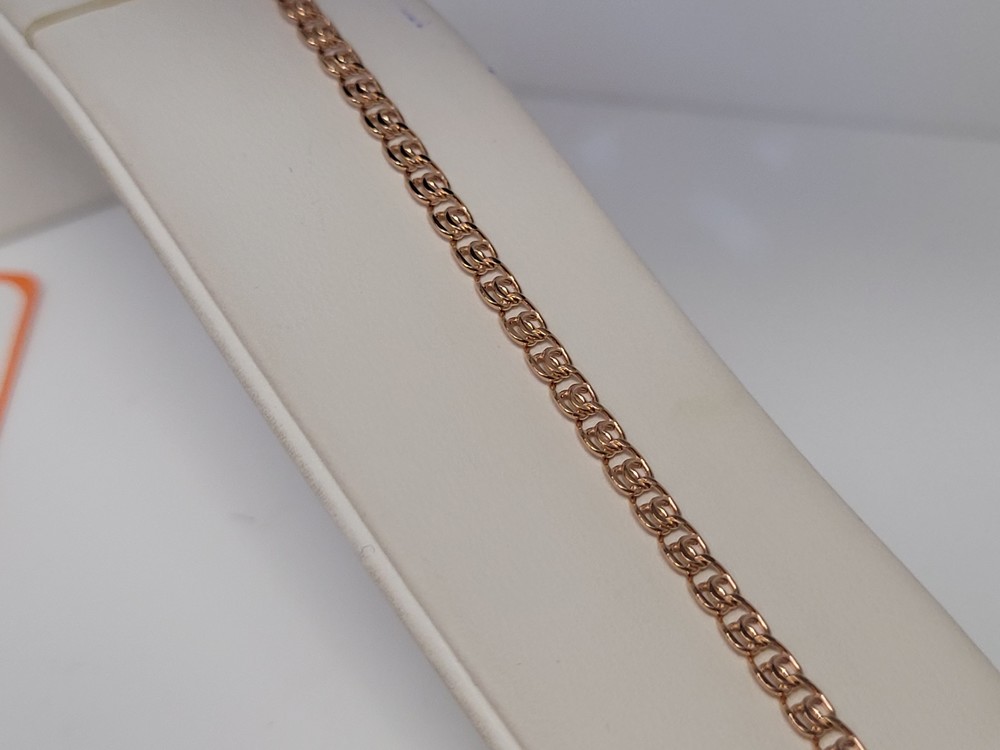 БЛБ585 БРАСЛЕТ ПОЛНОВЕСНЫЙ Бисмарк (Au 585)