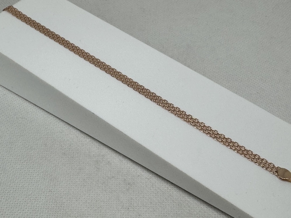 БРАСЛЕТ ПОЛНОВЕСНЫЙ Бисмарк машинный (Au 585)