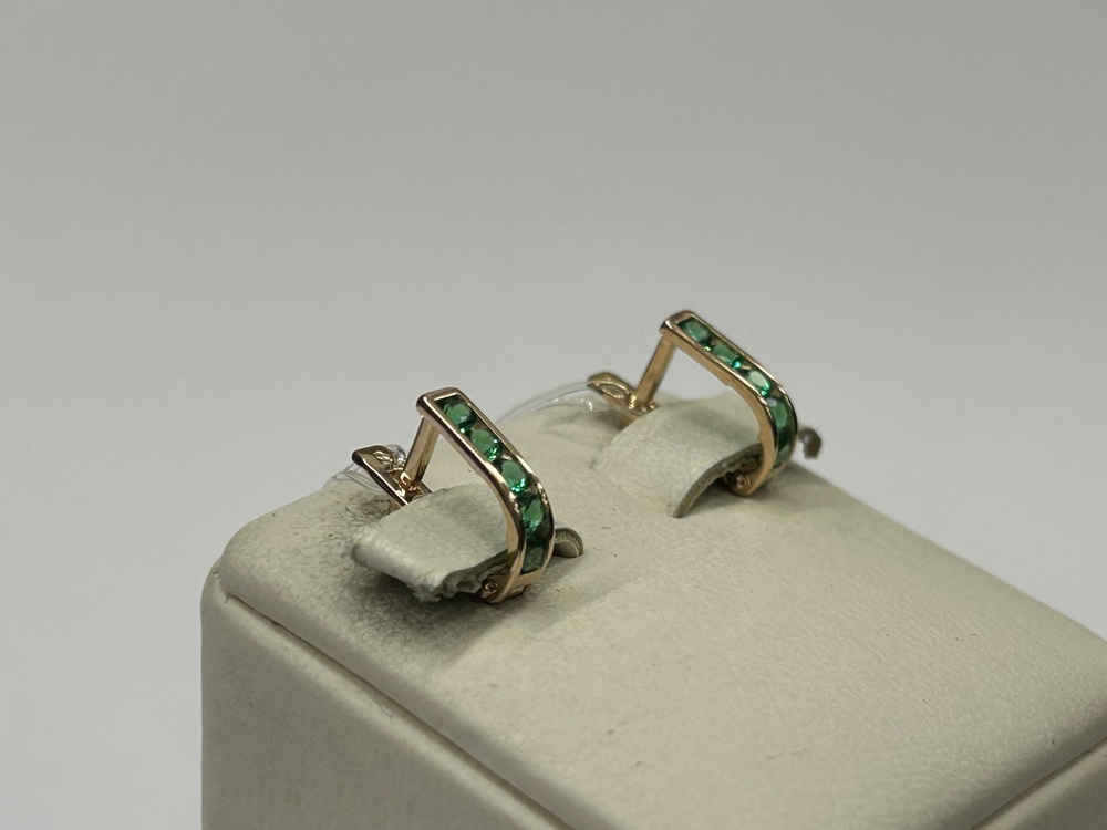 021866 СЕРЬГИ С КАМНЯМИ (Au 585)