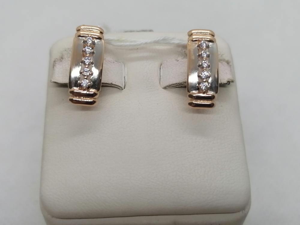 СКМИ585 СЕРЬГИ С КАМНЯМИ (Au 585)