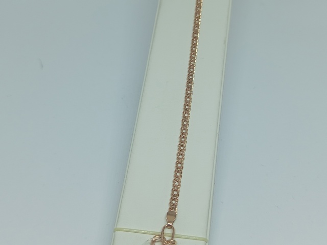 611105022 БРАСЛЕТ ПУСТОТЕЛЫЙ Ромб двойной (Au 585)