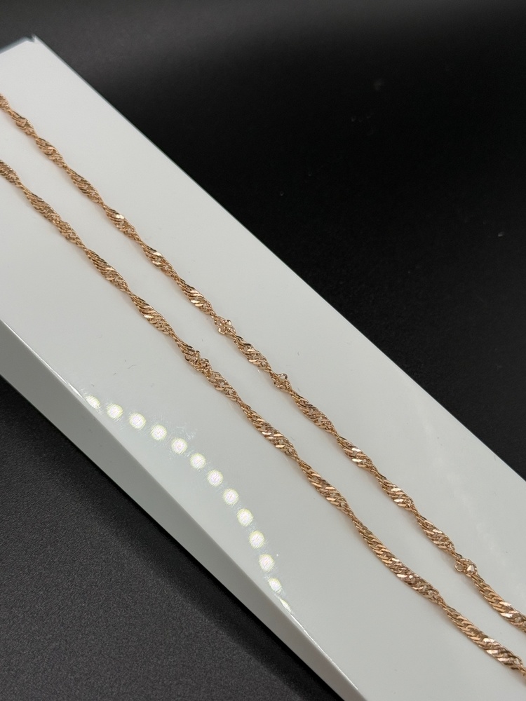 ЦЕПЬ ПУСТОТЕЛАЯ Сингапур (Au 585)