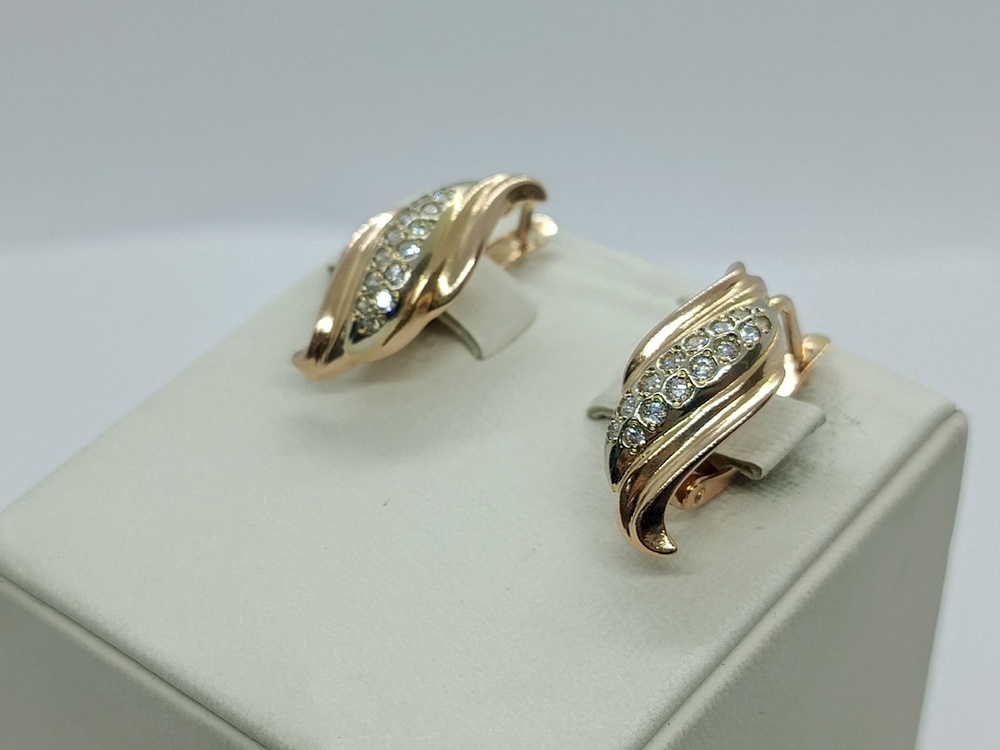 СКМИ585 СЕРЬГИ С КАМНЯМИ (Au 585)