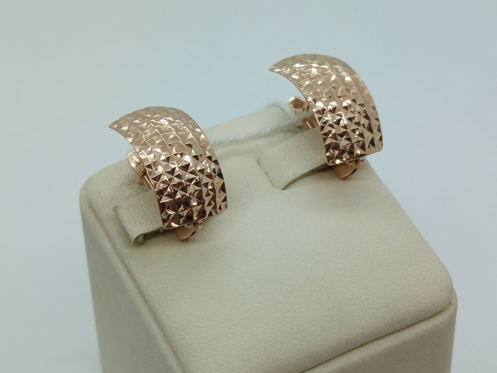 СБКМ585 СЕРЬГИ БЕЗ КАМНЯ (Au 585)