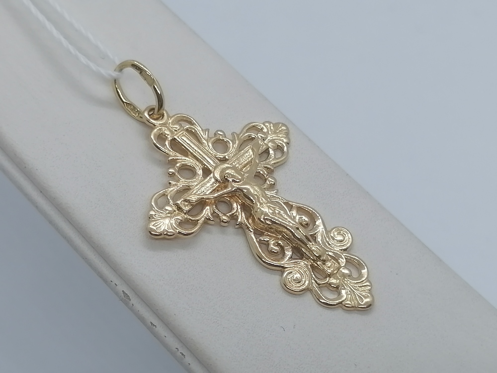 ПОДВЕСКА КРЕСТ БЕЗ КАМНЯ (Au 750)