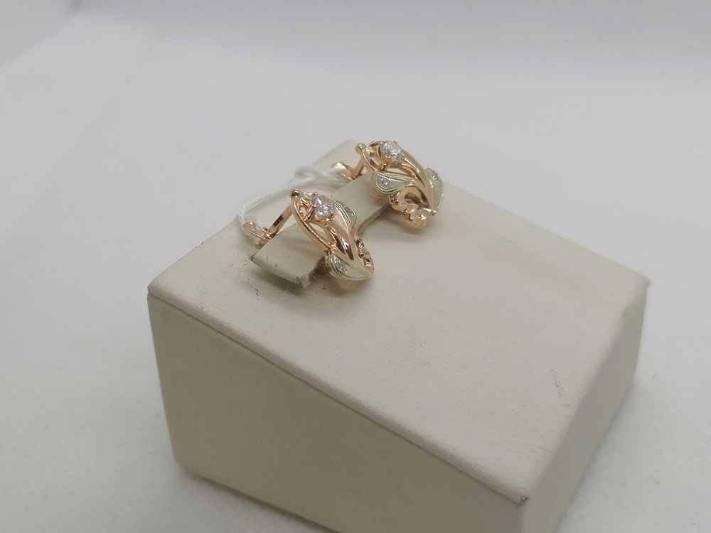 СКМИ585 СЕРЬГИ С КАМНЯМИ (Au 585)