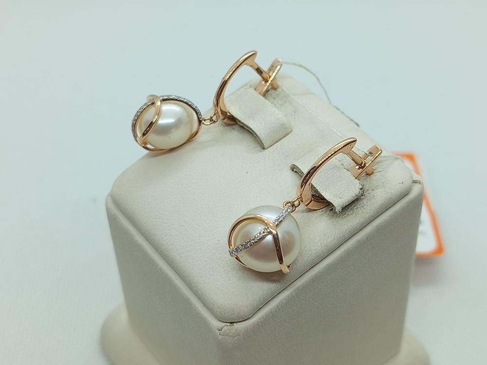 СКМИ585 СЕРЬГИ С КАМНЯМИ (Au 585)