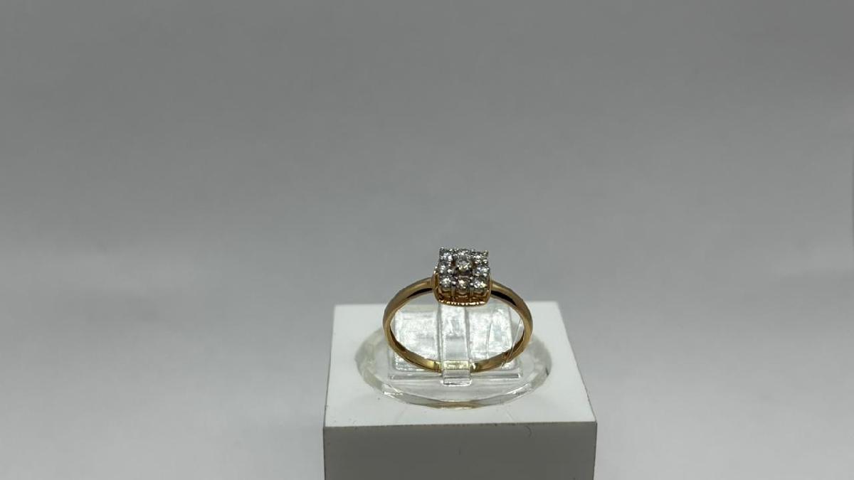 КОЛЬЦО С КАМНЯМИ (Au 585)